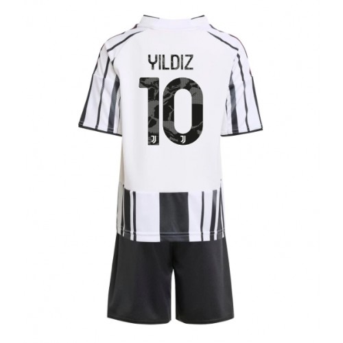Stroje piłkarskie Juventus Kenan Yildiz #10 Koszulka Podstawowej dla dzieci 2025-26 Krótki Rękaw (+ szorty)